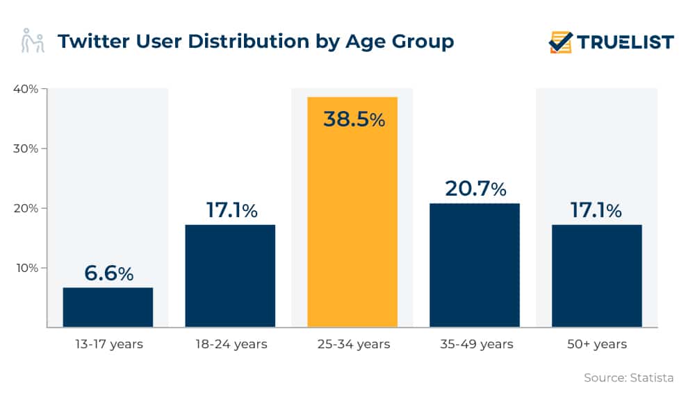 Twitter User Distribution by Age Group