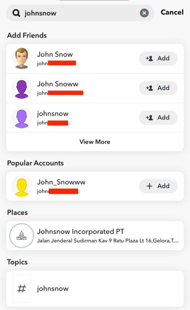 snapchat usernames list